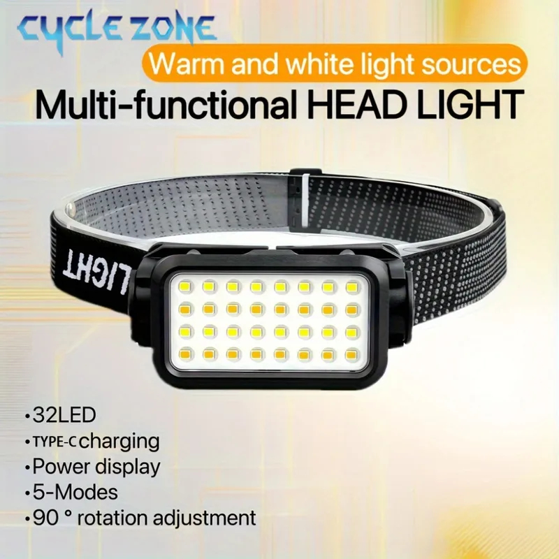 Rechargeable Headlamp with 32  - Outdoor Hunting Supplies Inc recension och pris