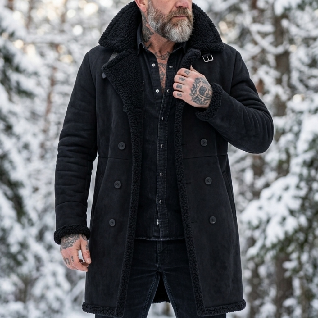 Men's Faux Suede Fur Lined Win - Men'S Outdoor Hunting Jacket recension och pris