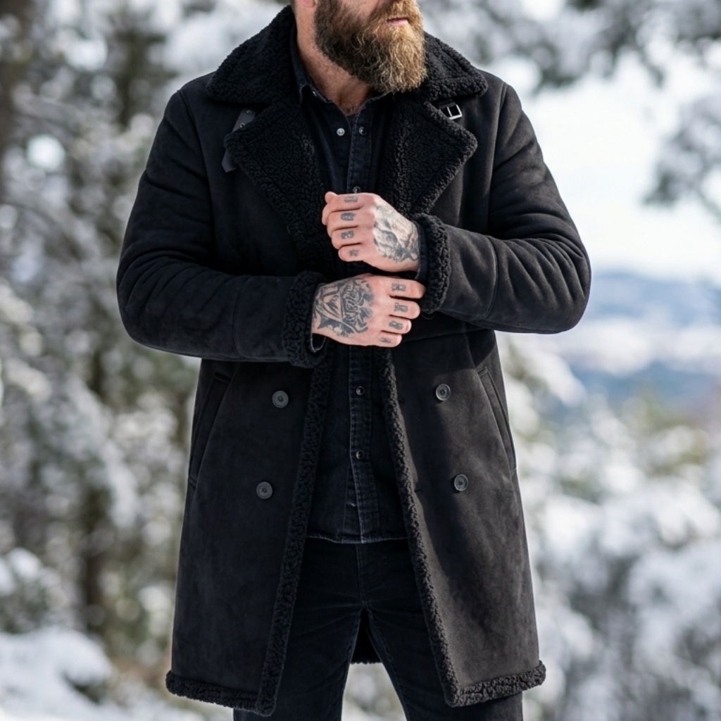 Men's Faux Suede Fur Lined Win - Men'S Outdoor Hunting Jacket recension och pris