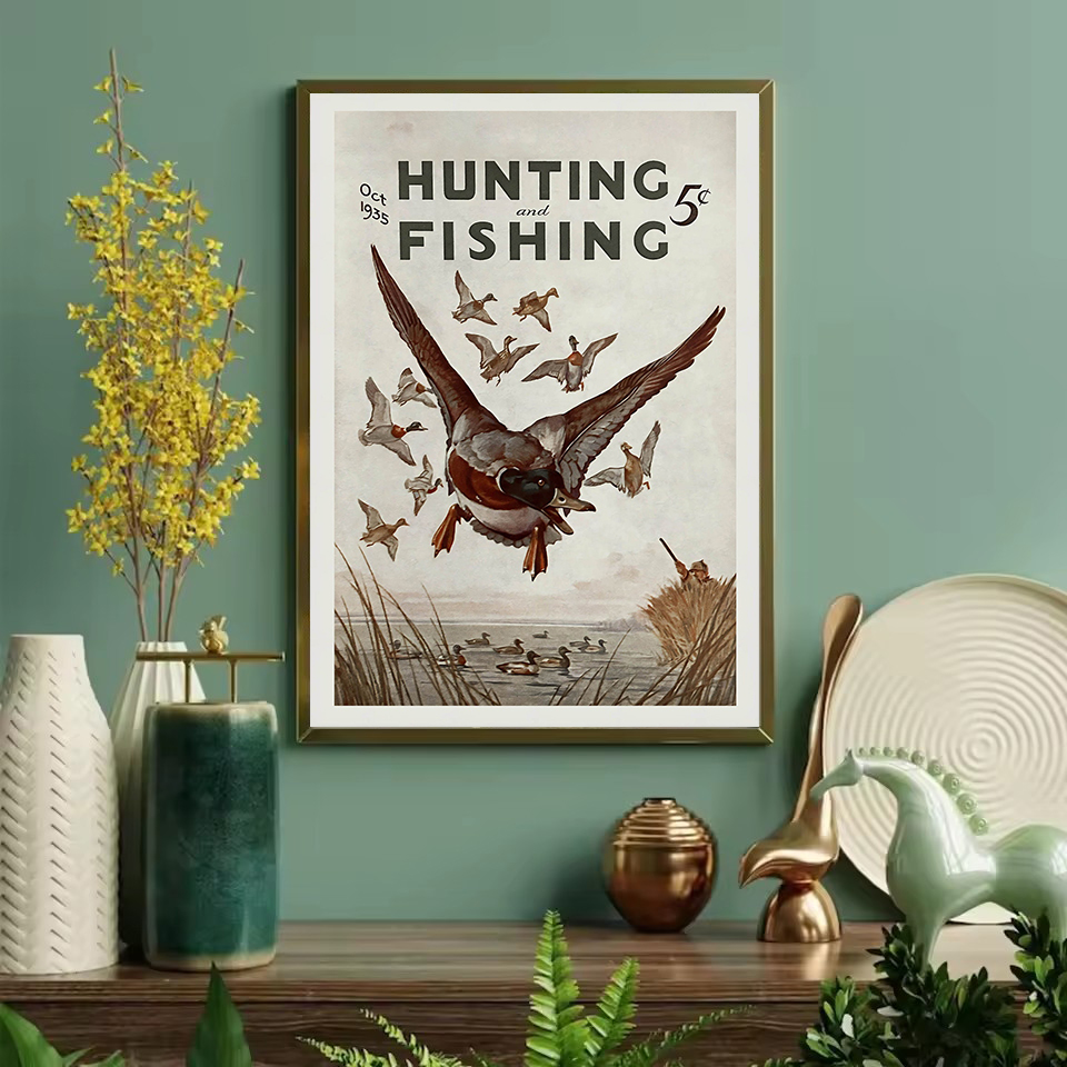 Retro Wildlife Outdoor Hunting - Outdoor Hunting Paintings recension och pris