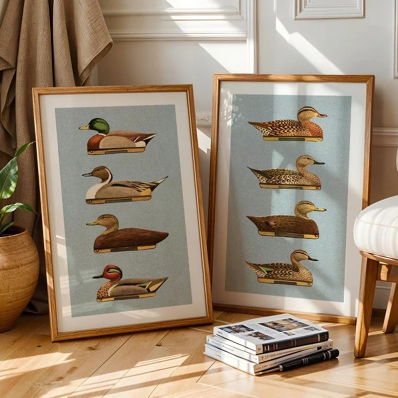 Retro Duck Prints Outdoors Art - Outdoor Hunting Paintings recension och pris
