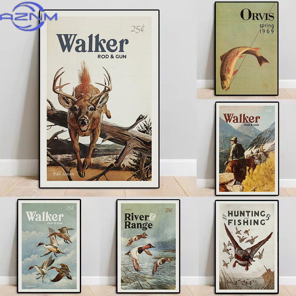 AZNM Retro Wildlife Outdoor Hu - Outdoor Hunting Paintings recension och pris