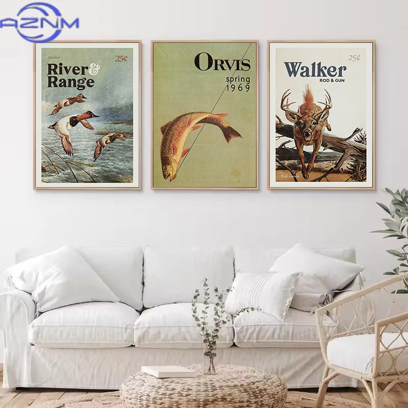 AZNM Retro Wildlife Outdoor Hu - Outdoor Hunting Paintings recension och pris