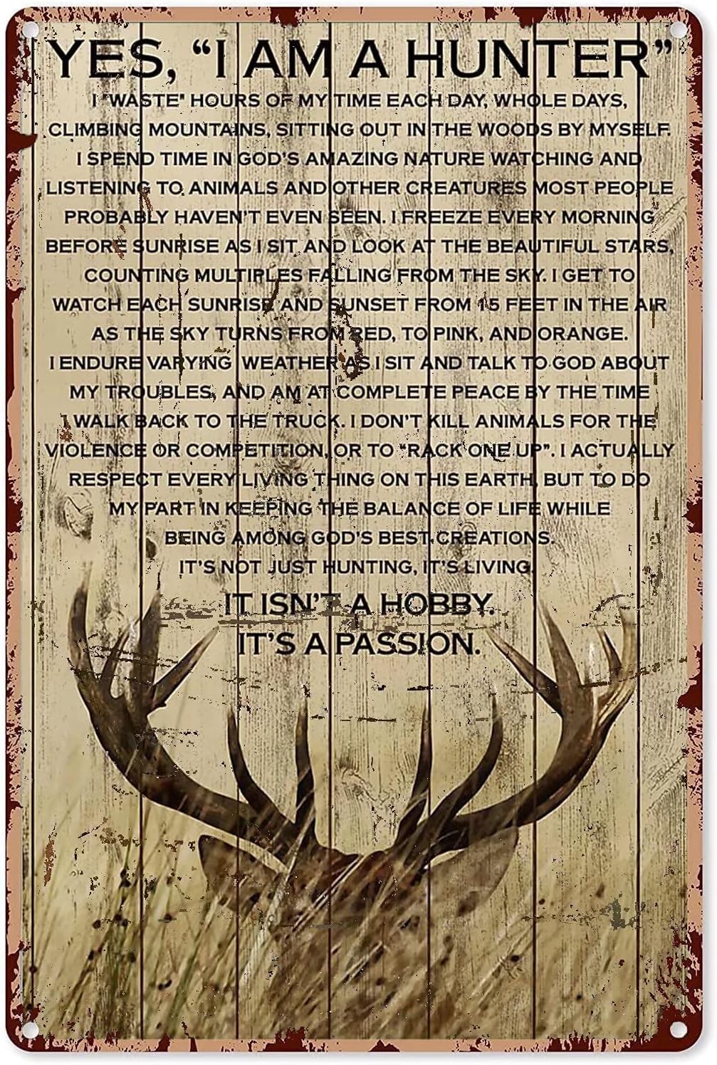 Deer Hunting Aluminum Metal Ti - Outdoor Hunting Paintings recension och pris