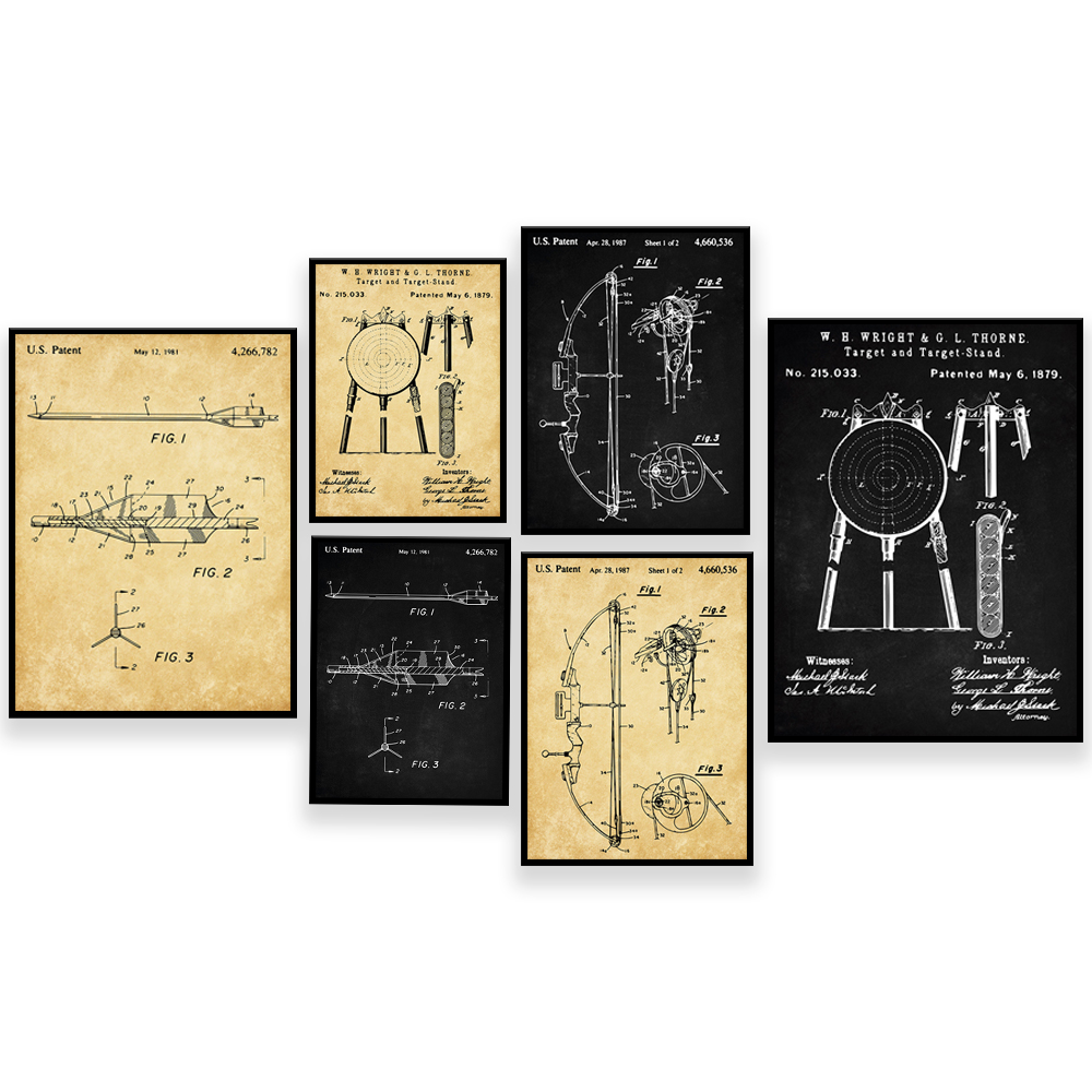Archery Patents Prints, Bow Pa - Outdoor Hunting Paintings recension och pris